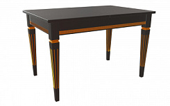 Стол Стар 1200(1700)*800*765 (столешница тон черный RAL9005 / подстолье тон черный RAL9005 + патина золото) Стол Стар 1200(1700)*800*765 (столешница тон черный RAL9005 / подстолье тон черный RAL9005 + патина золото)