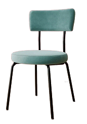 Стул DC-22222 (каркас черный тк.серый/ Velvet HLR-20)